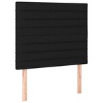 vidaXL Sommier à lattes de lit et matelas Noir 80x200 cm Tissu