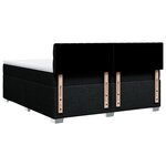 vidaXL Sommier à lattes de lit avec matelas Noir 200x200 cm Tissu