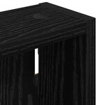 vidaXL Armoire murale de salle de bain Chêne Noir 30 x 10 x 50 cm