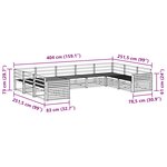 vidaXL Ensemble de canapés d'extérieur 9 pc Naturel