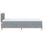 vidaXL Lit avec sommier et matelas gris clair 100x200 cm Tissu