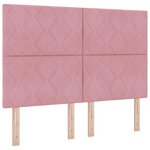 vidaXL Lit à ressorts avec matelas Rose 160 x 200 cm Velours