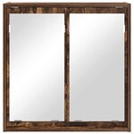 vidaXL Armoire Miroir de Salle de Bain Chêne fumé 60 x 20 x 60 cm