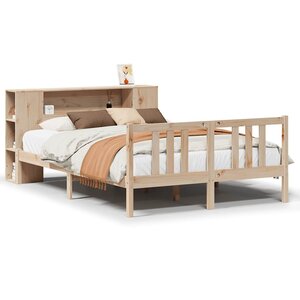 vidaXL Lit bibliothèque sans matelas 120x200 cm bois de pin massif