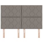 vidaXL Tête de lit avec des lumières à LED Réglable Taupe 144 cm tissu