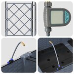 vidaXL Pots de jardin Gris clair 80 x 40 x 126 cm Acier