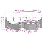 vidaXL Ensemble de Canapés avec coussin avec stockage Noir polyrotin