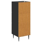 vidaXL Armoire à tiroirs Noir 33 x 34 5 x 89 5 cm Bois d'ingénierie