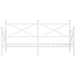 vidaXL Lit de repos sans matelas blanc 80x200 cm acier