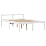 vidaXL Lit bibliothèque sans matelas blanc 140x200 cm bois pin massif