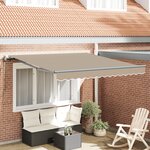 vidaXL Auvent Rétractable Beige 350 x 250 cm tissu