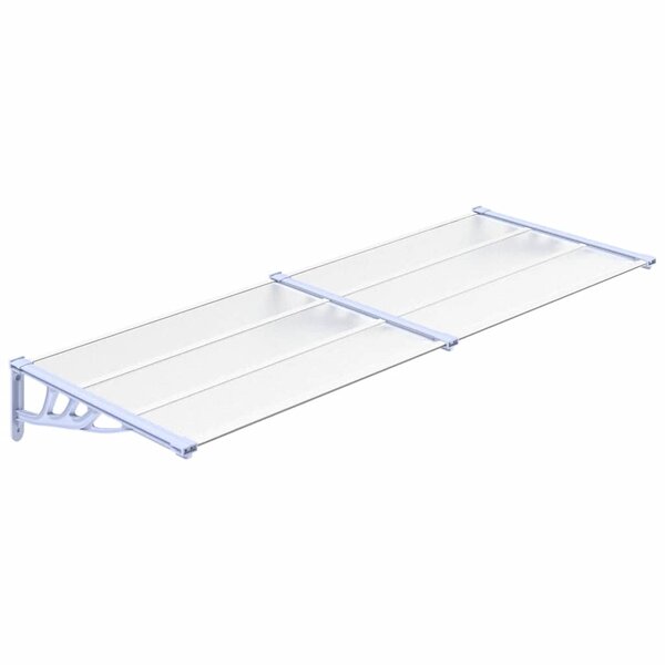 vidaXL Auvent de porte Gris et transparent 239x90 cm Polycarbonate