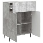 vidaXL Buffet Gris béton 66 x 34 5 x 92 cm Bois d'ingénierie