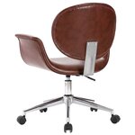 vidaXL Chaises pivotantes à manger lot de 6 marron similicuir
