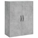 vidaXL Buffet haut Gris béton 69 5x34x180 cm Bois d'ingénierie