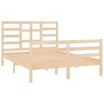 vidaXL Cadre de lit sans matelas bois massif 140x190 cm
