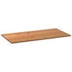 vidaXL Dessus de table marron clair bois chêne massif rectangulaire