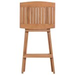 vidaXL Tabourets de bar pliables lot de 2 Bois de teck massif