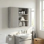 vidaXL Armoire murale de salle de bain Gris Sonoma 40 x 16 x 62 5 cm