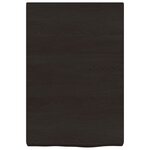 vidaXL Étagère murale marron foncé bois chêne massif traité