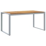 vidaXL Table de jardin pour repas Gris 160 x 80 x 75 cm