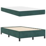 vidaXL Cadre de lit avec matelas Vert foncé 120 x 200 cm tissu
