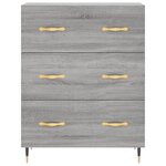 vidaXL Buffet haut Sonoma gris 69 5x34x180 cm Bois d'ingénierie