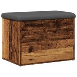 vidaXL Banc de rangement vieux bois 62x42x45 cm bois d'ingénierie