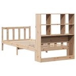 vidaXL Lit bibliothèque sans matelas 90x190 cm bois de pin massif