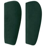 vidaXL Tête de lit avec oreilles Vert foncé 83x23x78/88 cm Velours