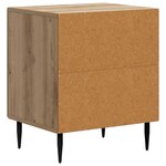 vidaXL Cabinet de chevet 2 Pièces Chêne artisanal 43 x 34 5 x 50 cm