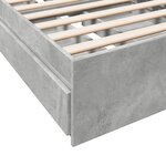 vidaXL Cadre de lit et tiroirs gris béton 90x200 cm bois d'ingénierie