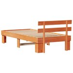 vidaXL Cadre de lit avec tête de lit Marron 75 x 190 cm