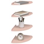 vidaXL Étagère Flottante d'Angle 4 pc Rose 24 x 24 x 2 cm