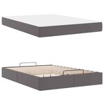 vidaXL Cadre de lit avec matelas Gris 160 x 200 cm Faux cuir