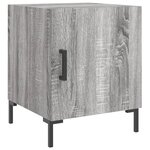 vidaXL Table de chevet sonoma gris 40x40x50 cm bois d'ingénierie