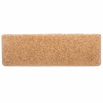 vidaXL Tapis d'escalier 10 pièces 65 x 21 x 4 cm Beige Bord rectangulaire