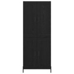 vidaXL Haut Armoire 2 Pièces Chêne noir Bois d'ingénierie
