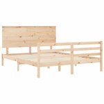 vidaXL Cadre de lit sans matelas 160x200 cm bois massif