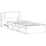 vidaXL Cadre de lit avec rangement Gris béton 80 x 200 cm