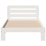 vidaXL Cadre de lit sans matelas blanc 75x190 cm bois de pin massif