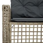 vidaXL Canapé de jardin et coussins et repose-pied en forme de L rotin