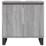 vidaXL Ensemble de meubles de salle de bain 3 Pièces Sonoma gris