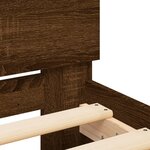 vidaXL Cadre de lit avec tête de lit chêne marron 135x190 cm