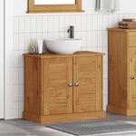 vidaXL Meubles de salle de bain marron miel 67.5 x 34 x 59 cm