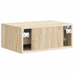 vidaXL Cabinet de chevet mural 2 Pièces Chêne Sonoma 49 x 34 5 x 20 cm