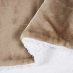 vidaXL Jeté Camel 130 x 150 cm Toison