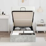 vidaXL Cadre de lit ottoman Gris béton 90 x 200 cm Bois d'ingénierie