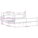 vidaXL Cadre de lit en métal sans matelas chêne sonoma 193x201 cm