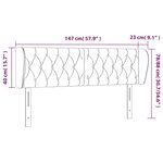 vidaXL Tête de lit avec oreilles Vert foncé 147x23x78/88 cm Velours